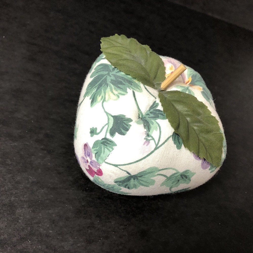Pin Cushion Floral Pattern Apple Shape