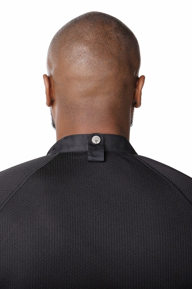 Chef Works Men's Arcadia Chef Coat Medium Black