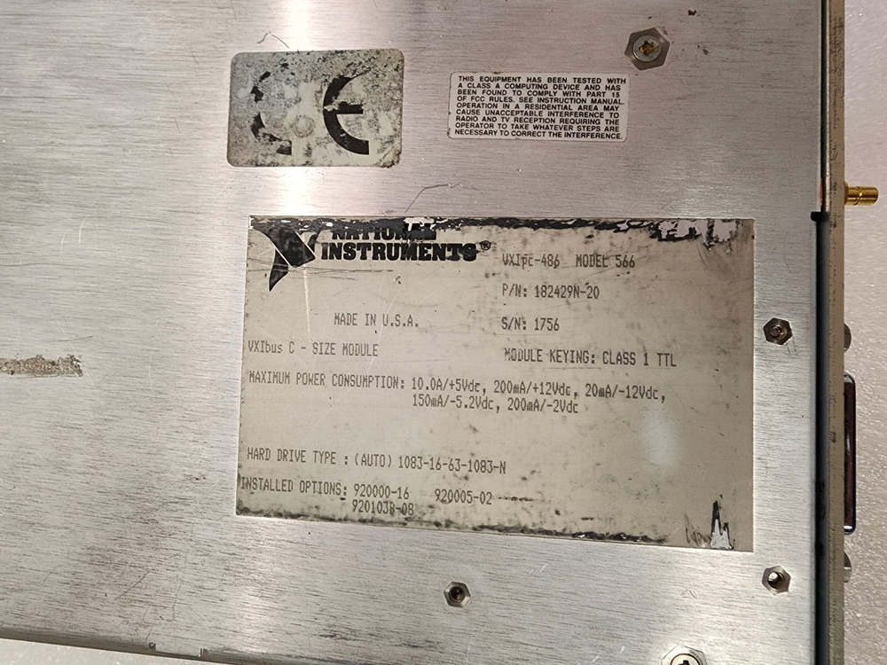 National Instruments VXIpc-486 Model 566 Module