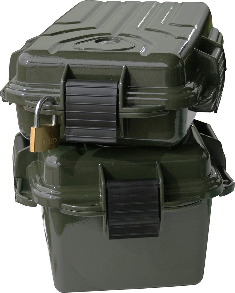 Mtm Survivor Dry Box Small Forest Green Water Resistant Storage Container