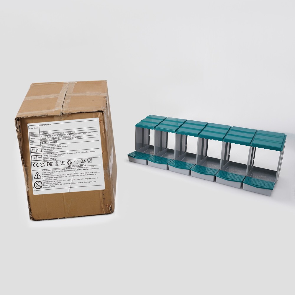 6 Hole Chicken Nesting Box Hen Laying Boxes Nesting Box for Laying Egg Green