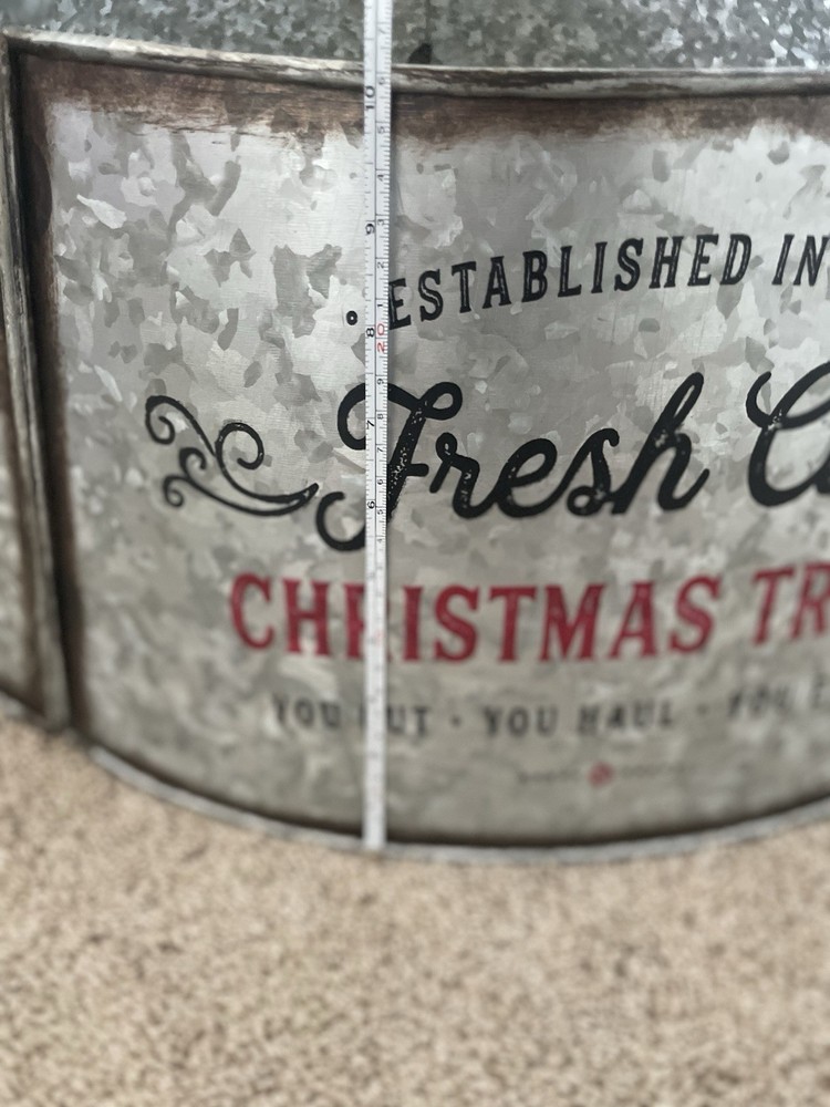 Metal Tree Collar, Fresh Cut Christmas Trees