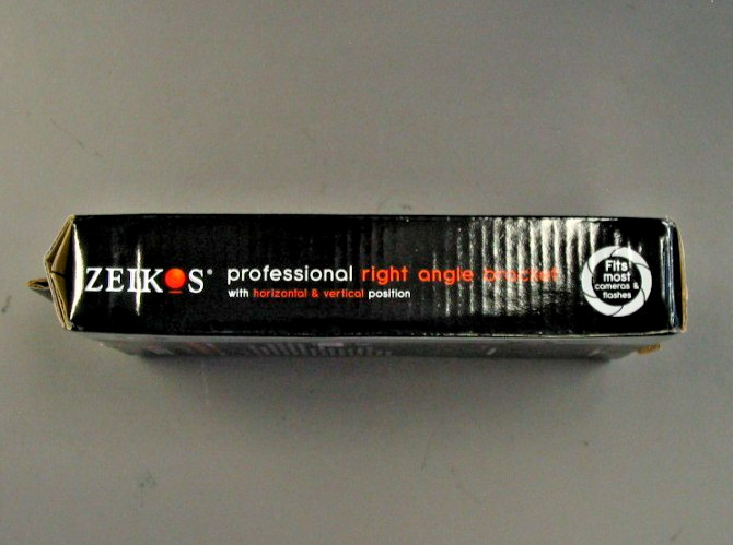 Zeikos Professional Right Angle Flash Bracket, Vertical & Horizonal, Open box