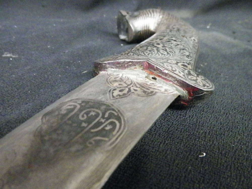 Vintage Damascus Panther Dagger