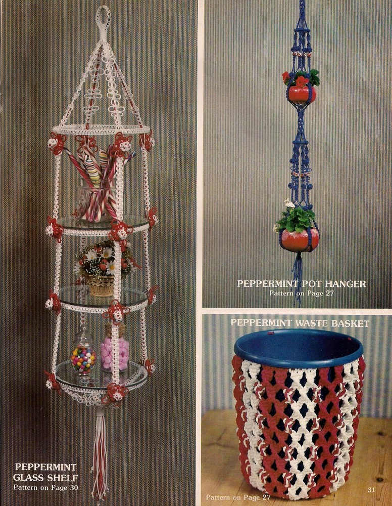 Macrame Circle Frame & Hanging Lamp Pattern - Craft Book: #AC1 Accents