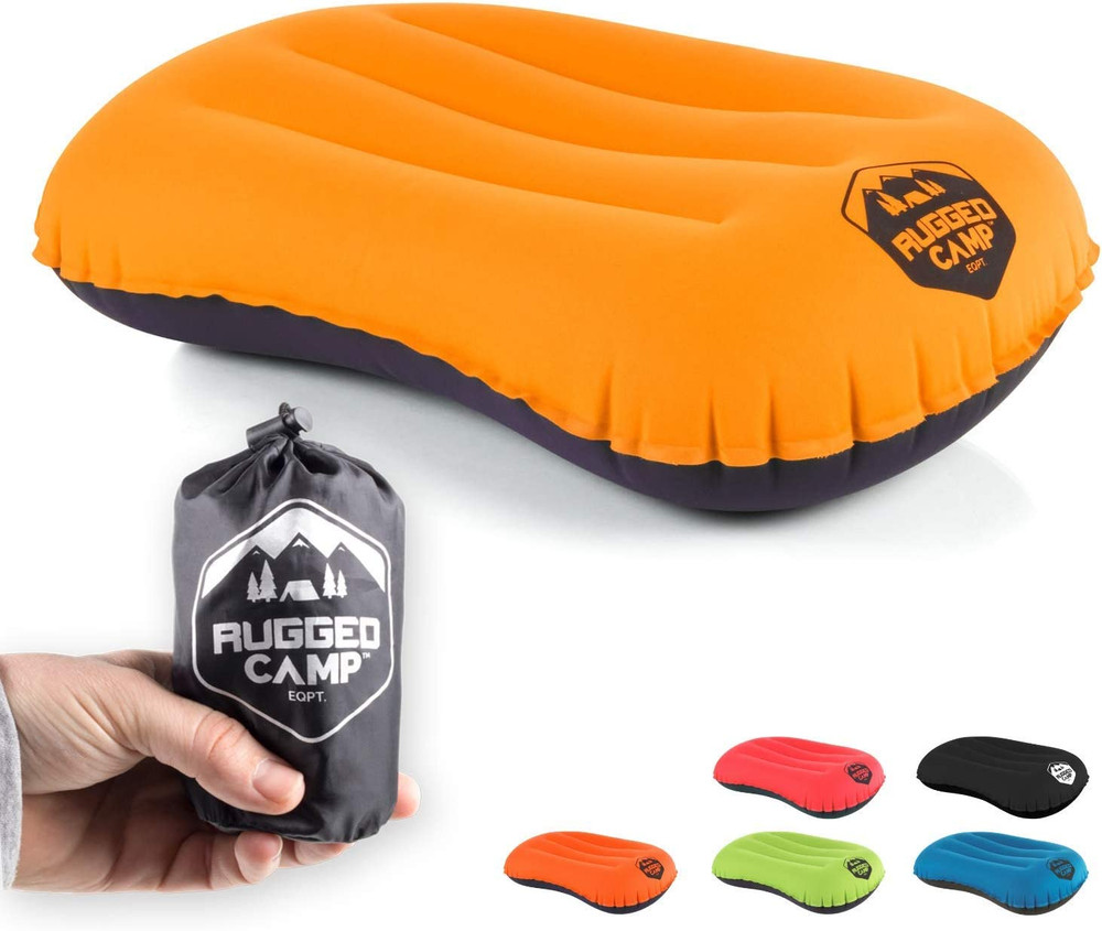 Compressible Inflatable Camping Pillow - Backpacking & Beach Use, Multiple Color
