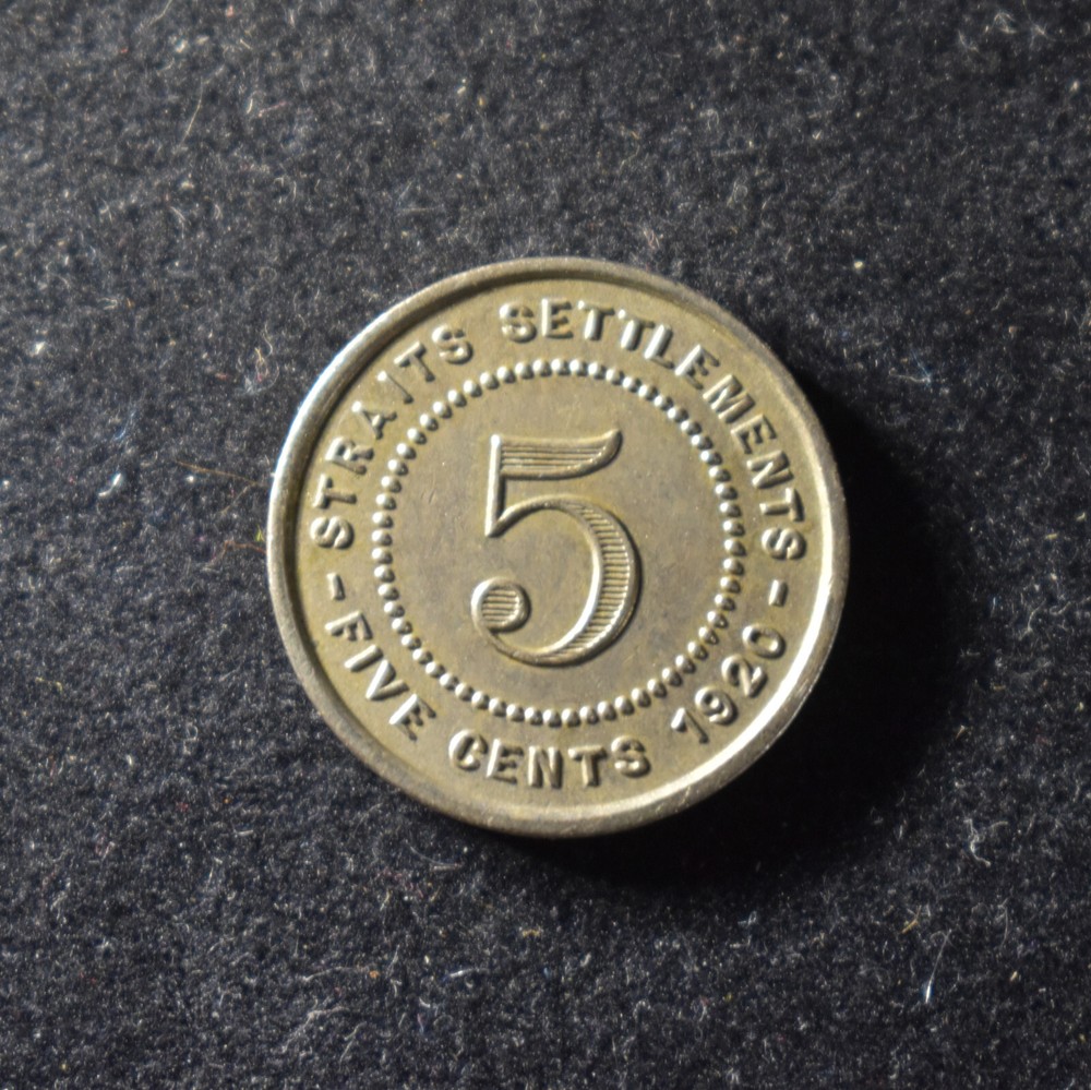 1920 Straits Settlements 5 Cents A5.3