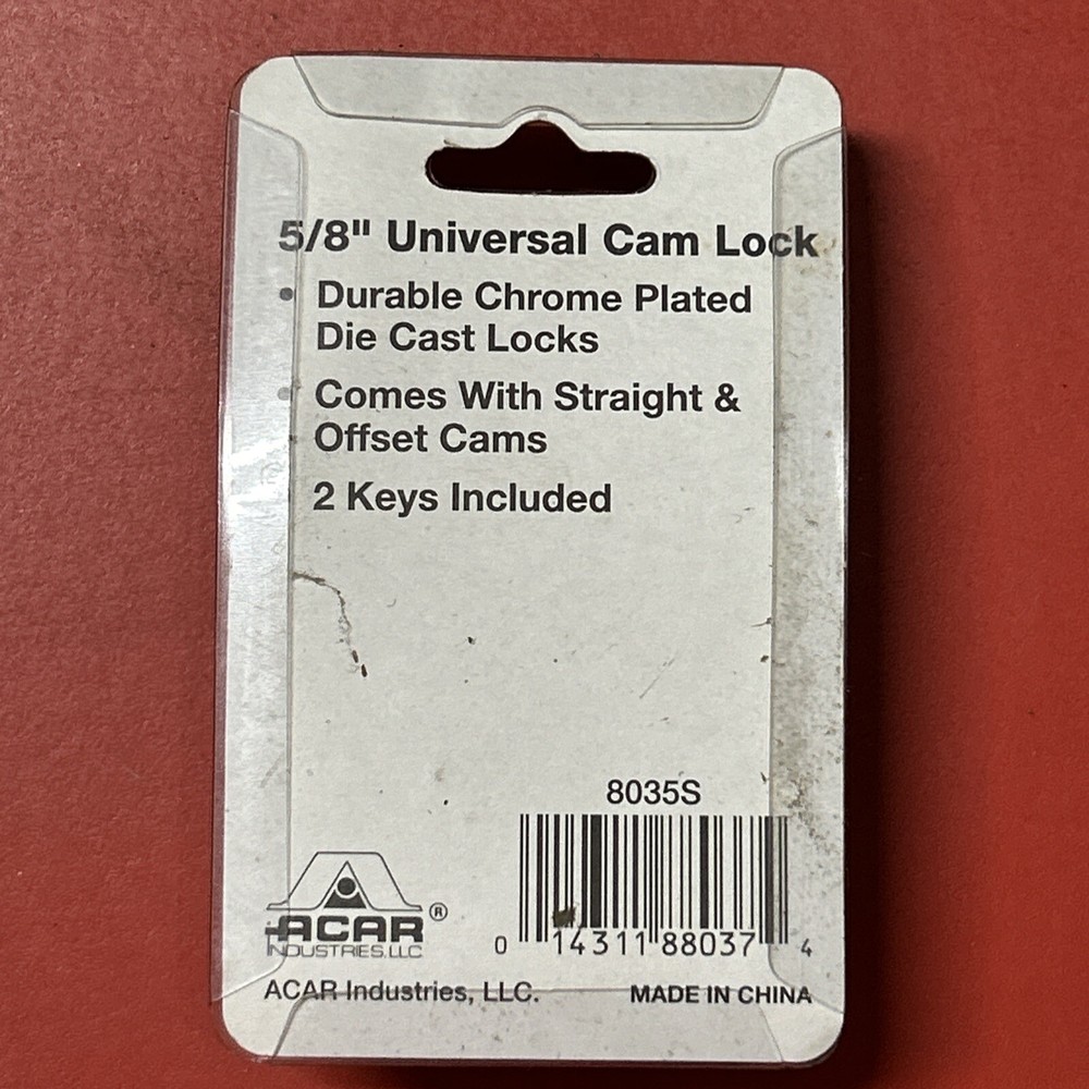 Acar 5/8" Universal Cam Lock W/ keys