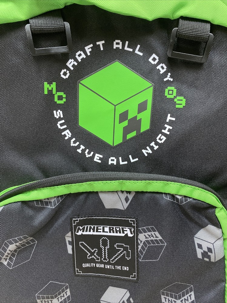 Minecraft Craft All Day Survive All Night Large Backpack