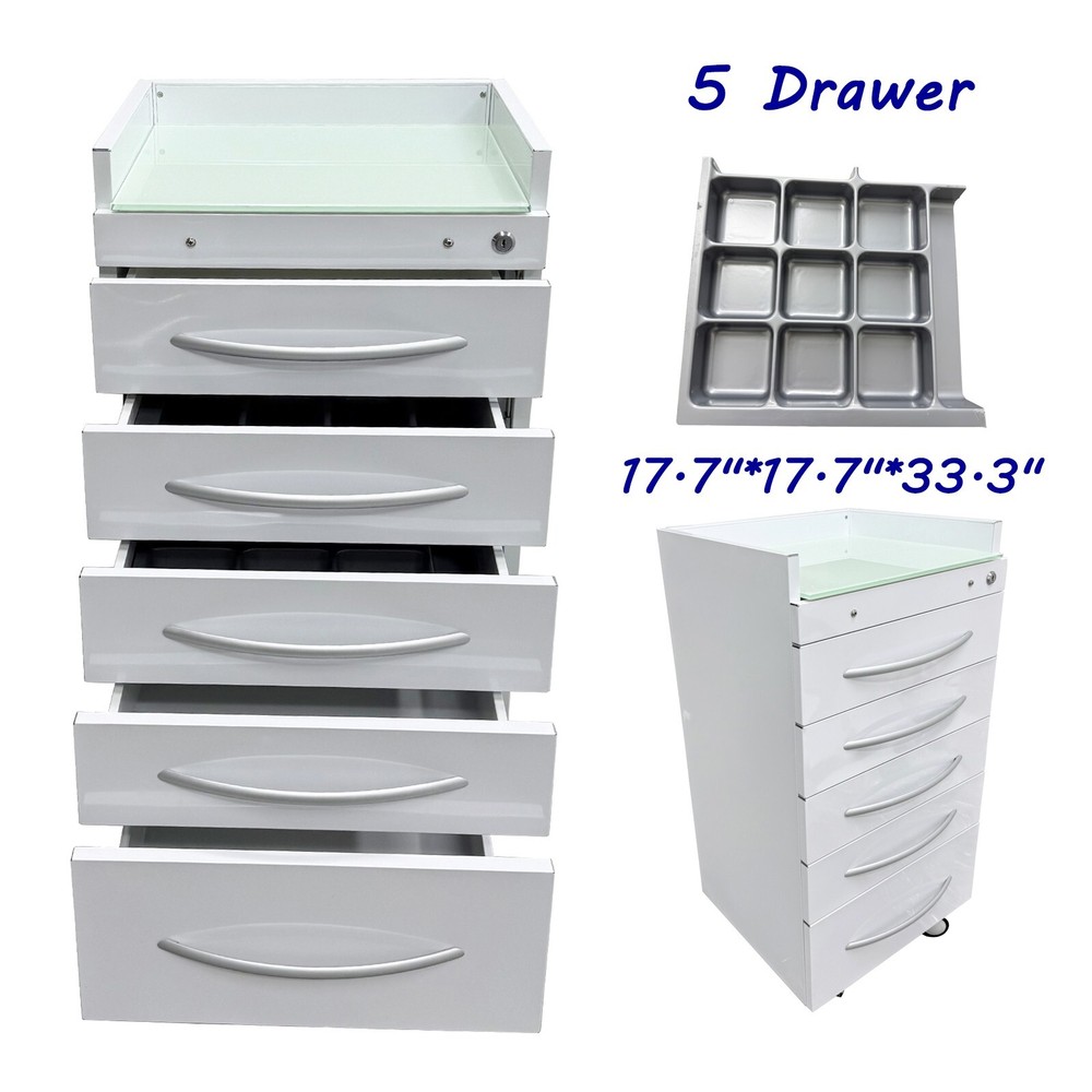 PreAsion® Mobile Storage Cabinet 5 Drawer office Assistant's Mobile Cabinet