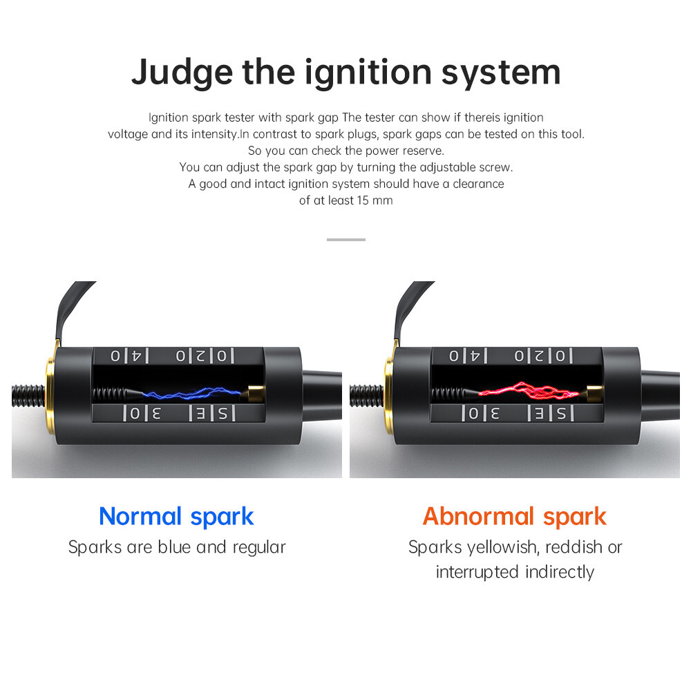 In Line Spark Plug Tester Ignition System Coil Engine Auto Diagnostic Test Tool