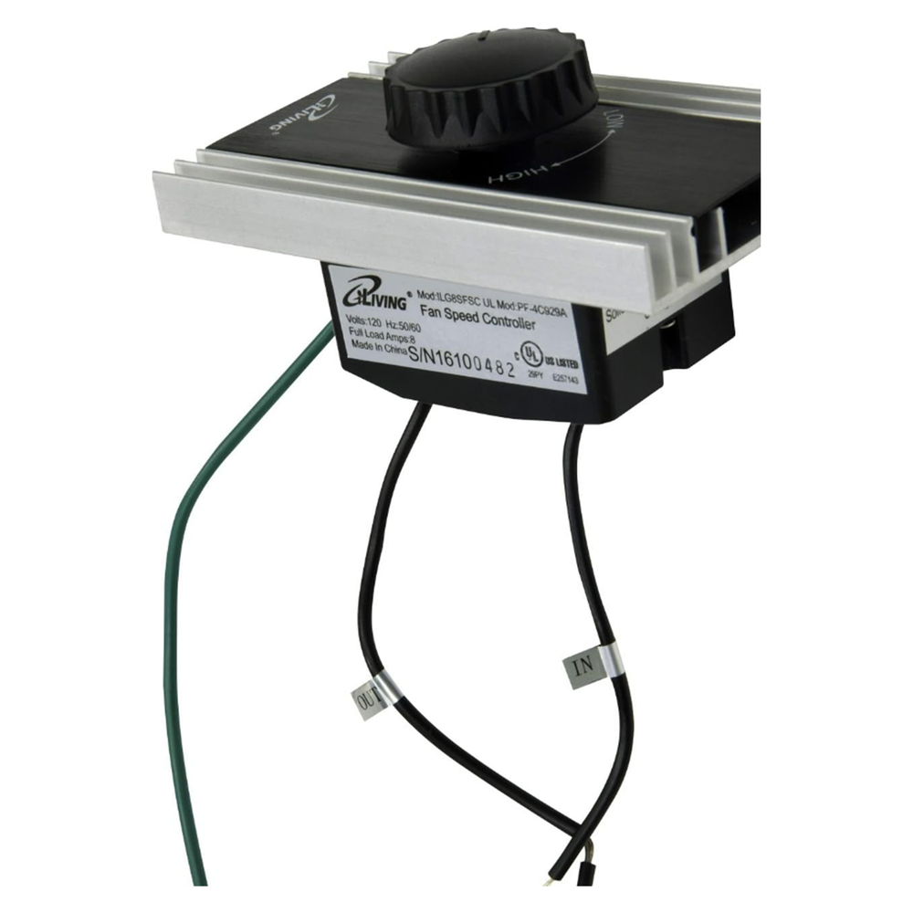 Variable Speed Control Rotary Switch On/Off Controller for Exhaust Fan 120V / 8A