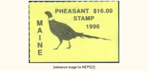 D2K Maine Pheasant Stamp 1996 $16.00
