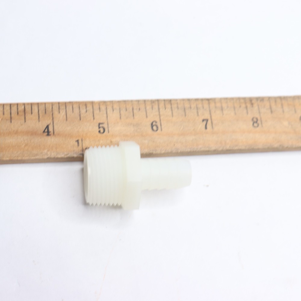 Hose Barb Connector Pipe Fittings Plastic White 1" x 3/4"