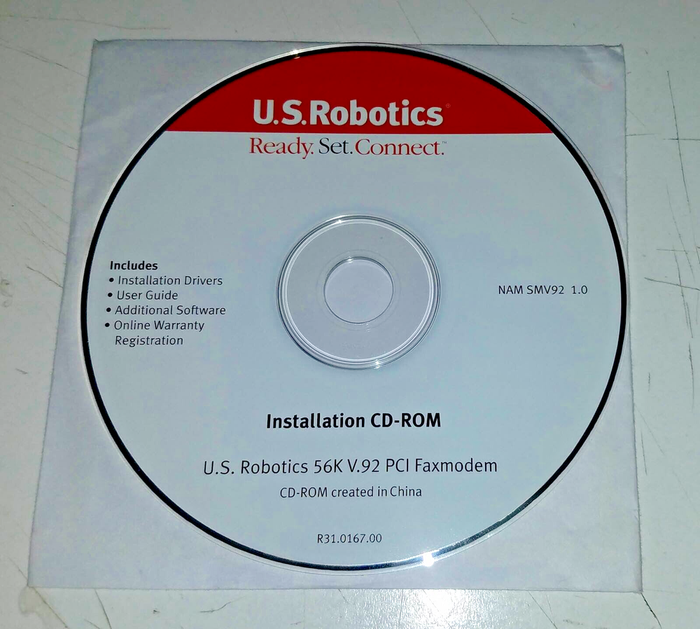 USRobotics USR5660A 56 Kbps V.92 Internal PCI Modem w/ Installation Disk