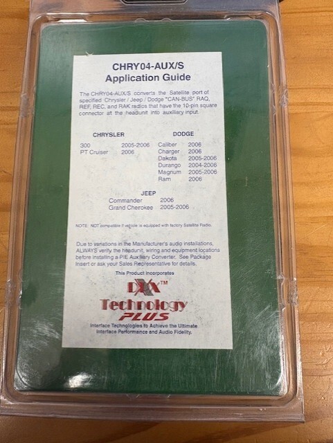 PIE Chrysler Auxiliary Input Adapter CHRY04-AUX/S