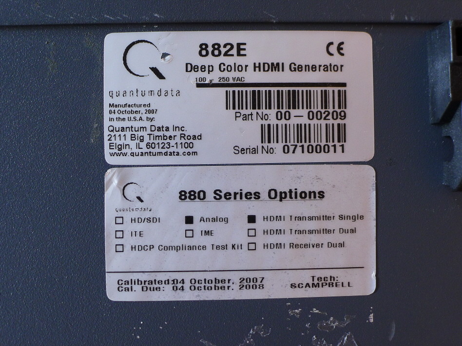 Quantumdata 882E Deep Color HDMI Generator