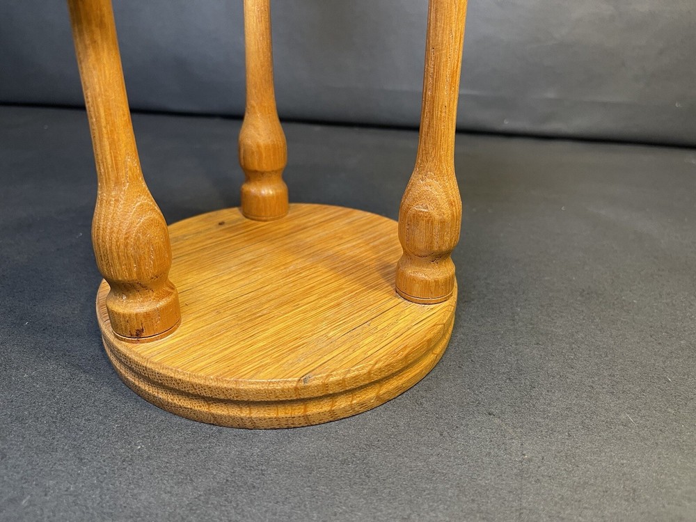 MCM Oak CANDELABRA Hand-made Signed 1979