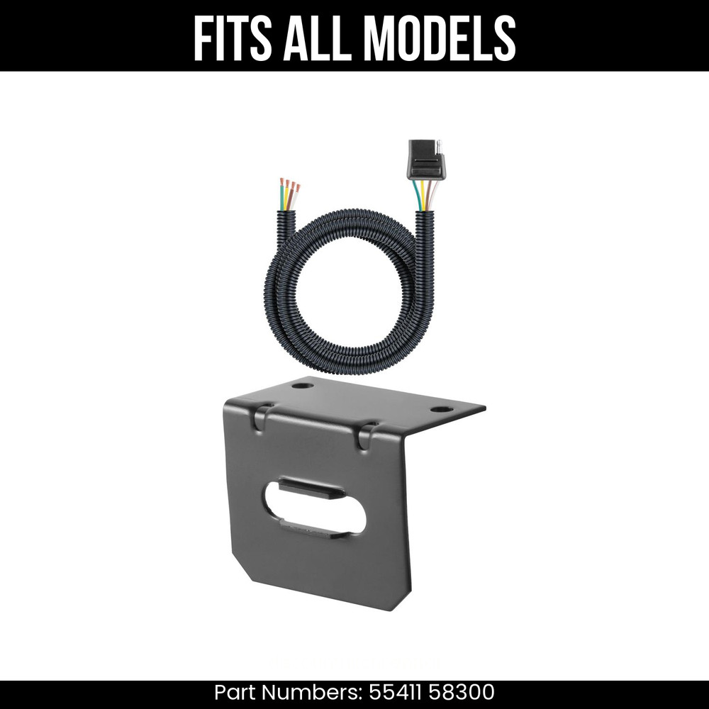 For 96-01 Oldsmobile Bravada 4 Pin Trailer Wire Plug & Bracket Fits All Models