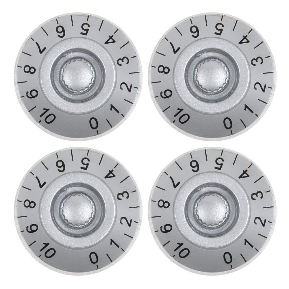 4Pcs Grey Guitar Volume Tone Speed Control Knobs for Les Paul Electric Guitars