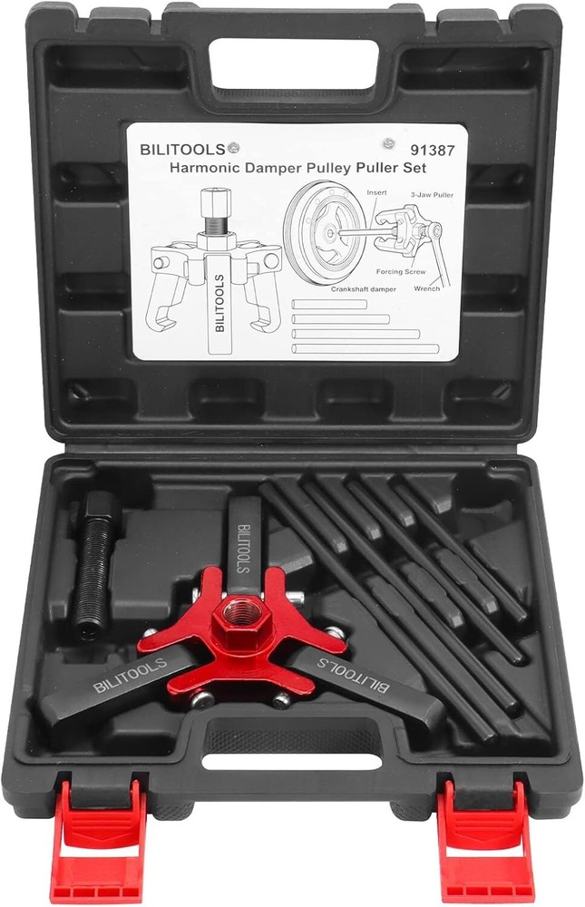 Harmonic Balancer Puller Crank Pulley Removal Kit Engine Motor Rod Auto LS GM