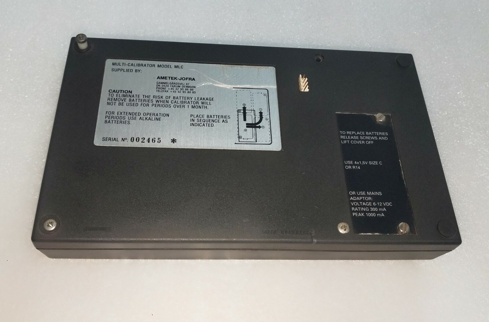 AMETEK JOFRA MLC Multi-Loop Calibrator