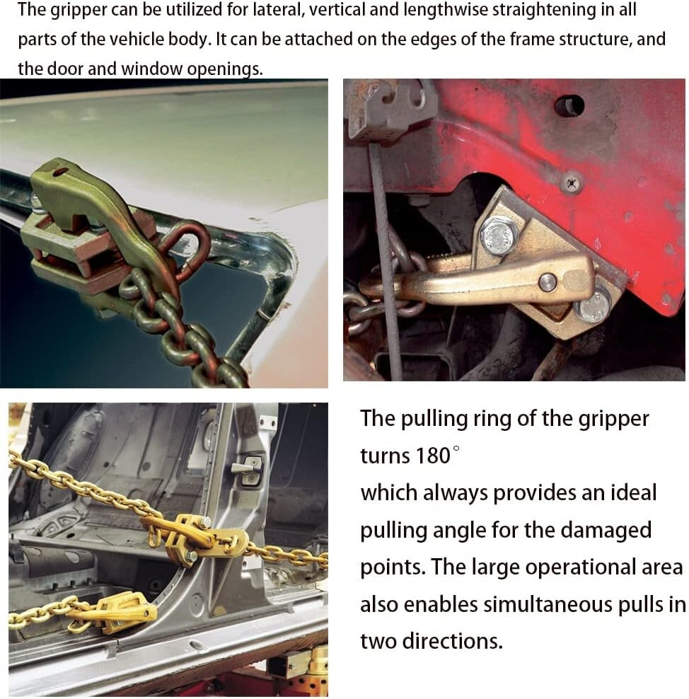 5T Heavy Duty Right Angle Clamp Auto Body Frame Pull Pulling Dent Repair Puller