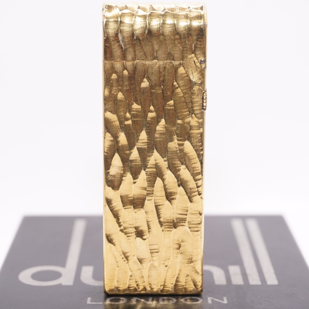 Dunhill Dome Lighter Gold plated with Black Lacquer_ Fully Working Condition