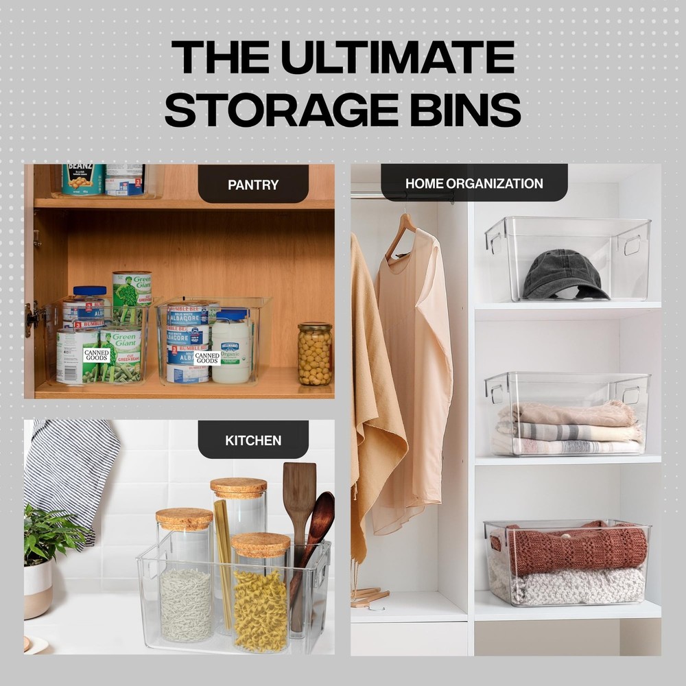 ClearSpace Clear Plastic Storage Bins – Pantry Organizers & Storage Contai