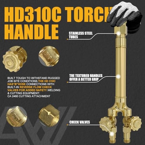 V-Type Heavy Duty Oxyacetylene Cutting Torch with Check Valve- Compatible with