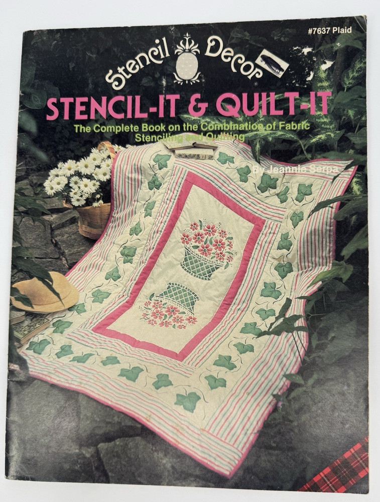 Stencil It & Quilt It Book Vintage Quilting Stencil Fabric Pattern Guide