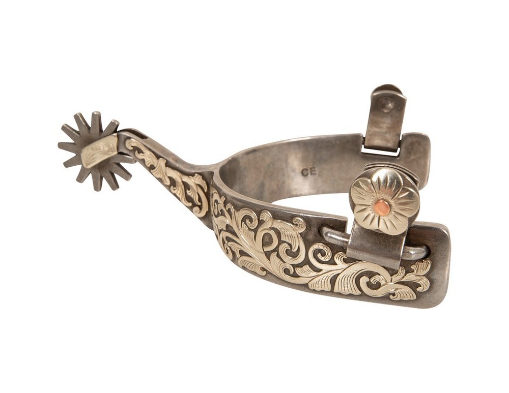 Classic Equine Spurs Mens Performance Scroll Grayed Iron SPURPH24114L