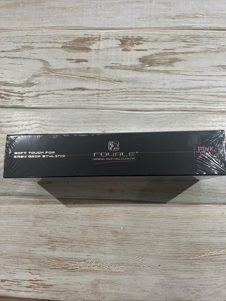Royale Genius Heating Element professional Ceramic flat Iron Pink Stripes. New!