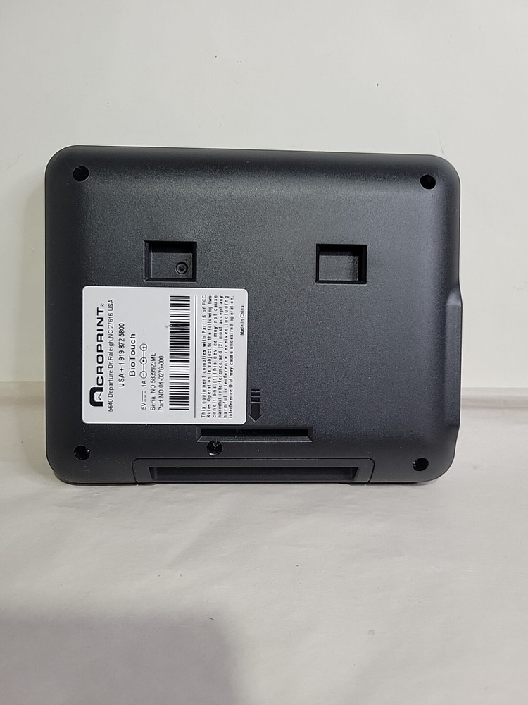 Acroprint BioTouch Time Clock Automatic Biometric Fingerprint OPEN BOX