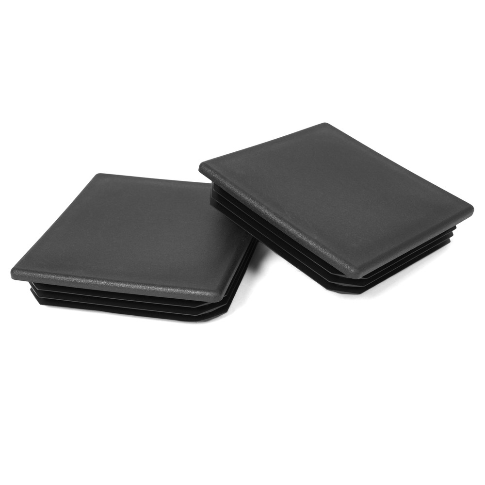 New 4" 2 Pack Square Rubber Bumper Plug End Cap Cover for RV Camper Trailer