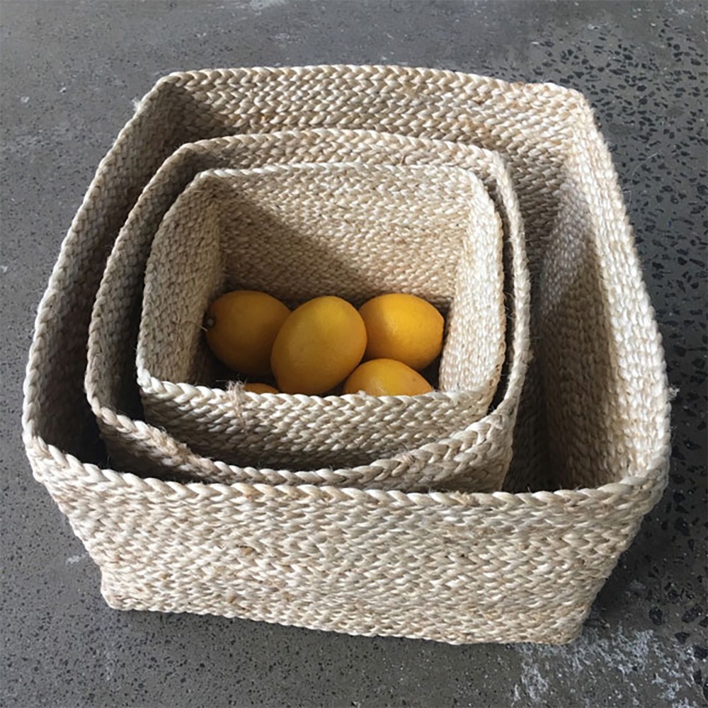 Carnival Jute Square Basket Set 3pce