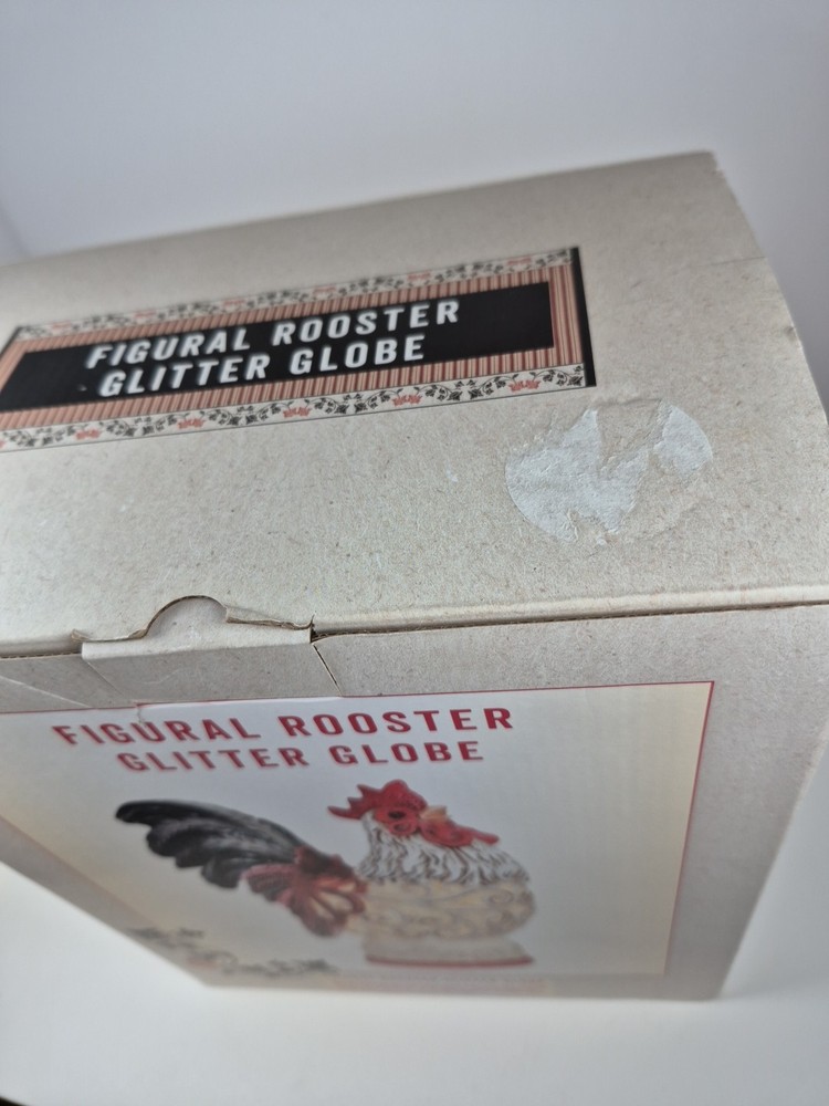 Cracker Barrel Figural Rooster Glitter Globe New In Box