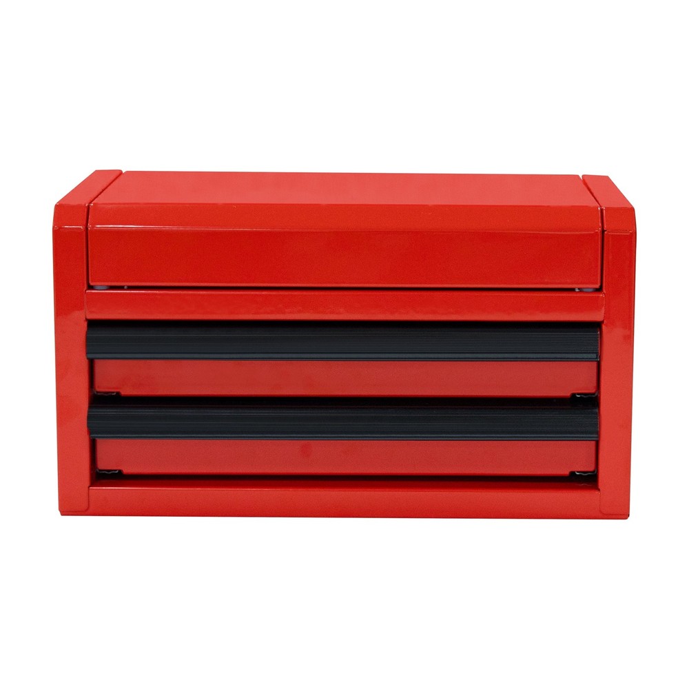 Mini 10-inch 2-drawer Steel Toolbox, Red