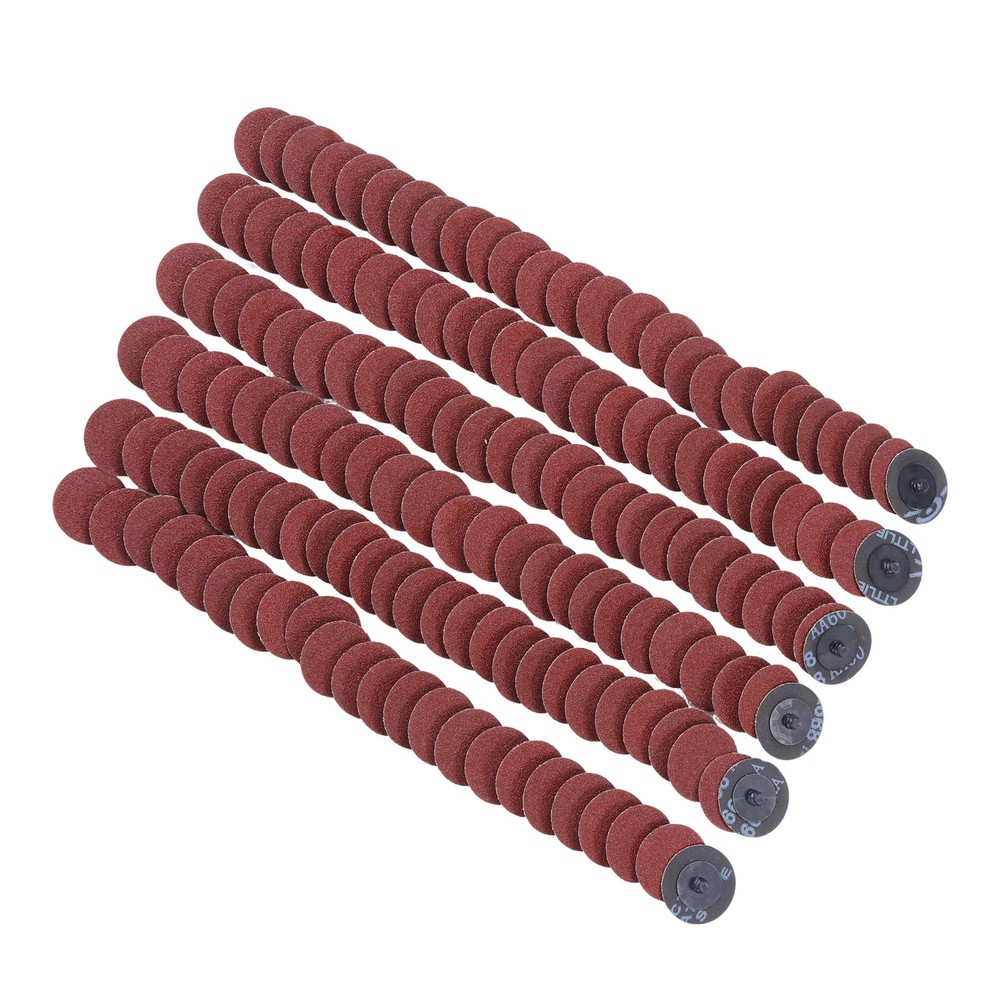 150 Pcs 2" 60 Grit Roll Lock Die Grinder Sanding Discs Medium Torque Sand Discs