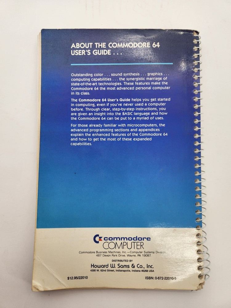 Commodore 64 User's Guide 1st Edition Third Printing 1983 Computer Manual