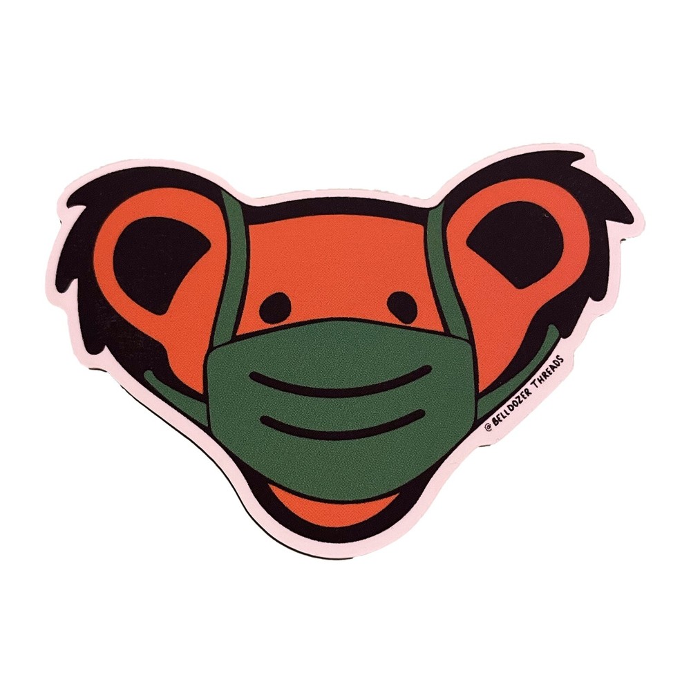 Grateful Dead Dancing Bear Sticker Pack with Masks 3”