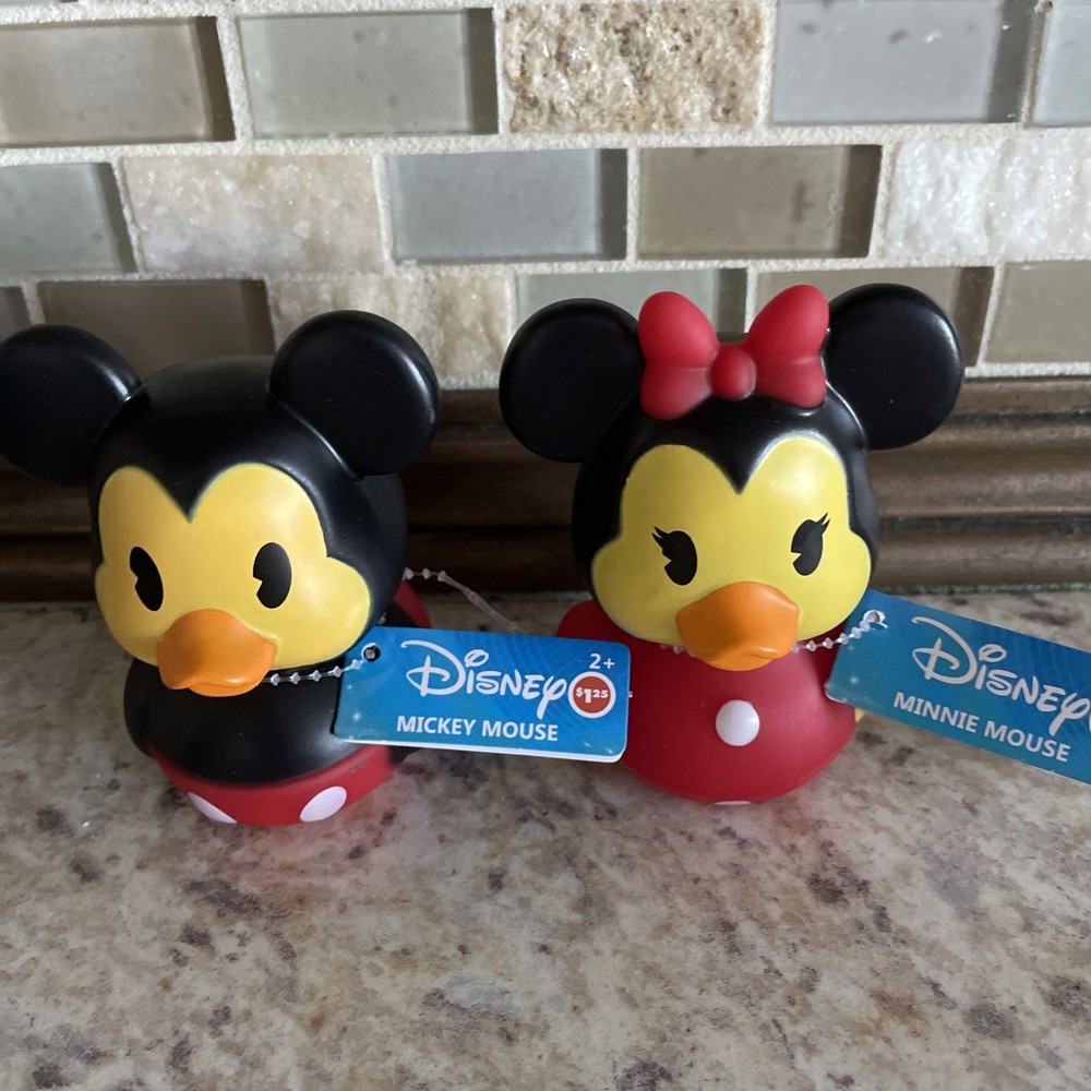 Disney Mickey And Minnie Rubber Duck Bundle