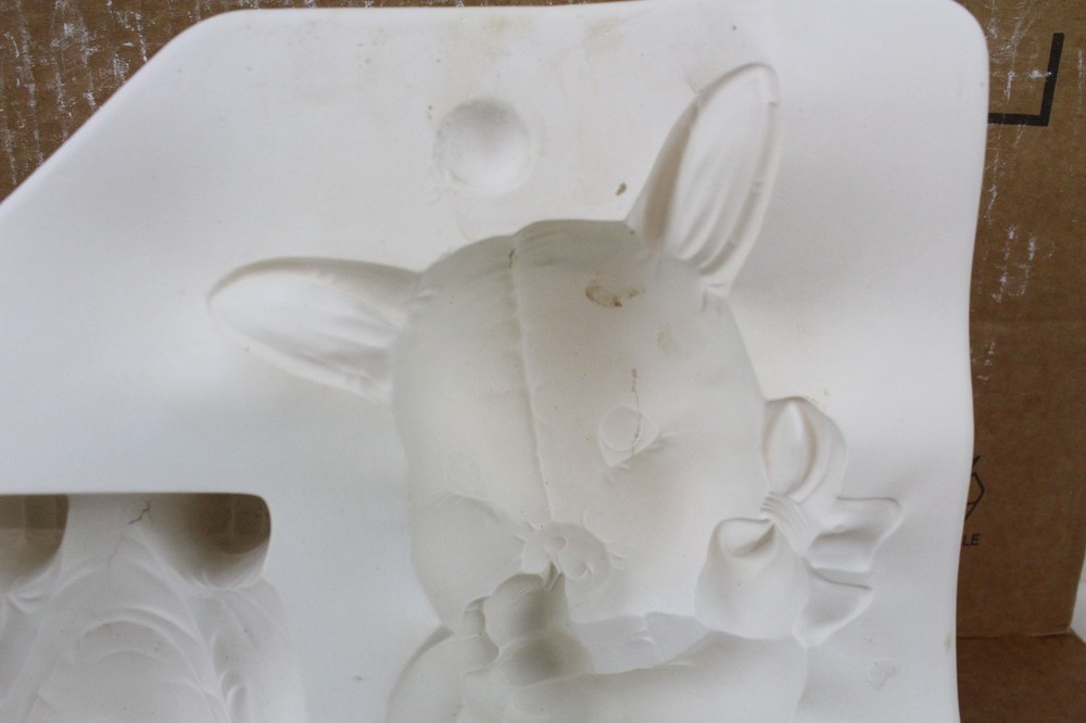 Ceramic Slip Mold 2 Piece Provincial P615 Bunny Rabbit Box Easter Cast Casting