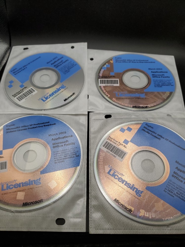 Microsoft Licensing March 2003 Office XP Professional PC Software