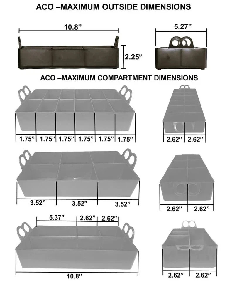 Mtm Aco Ammo Can Organizer, 3 Pack, Usa Made, Black