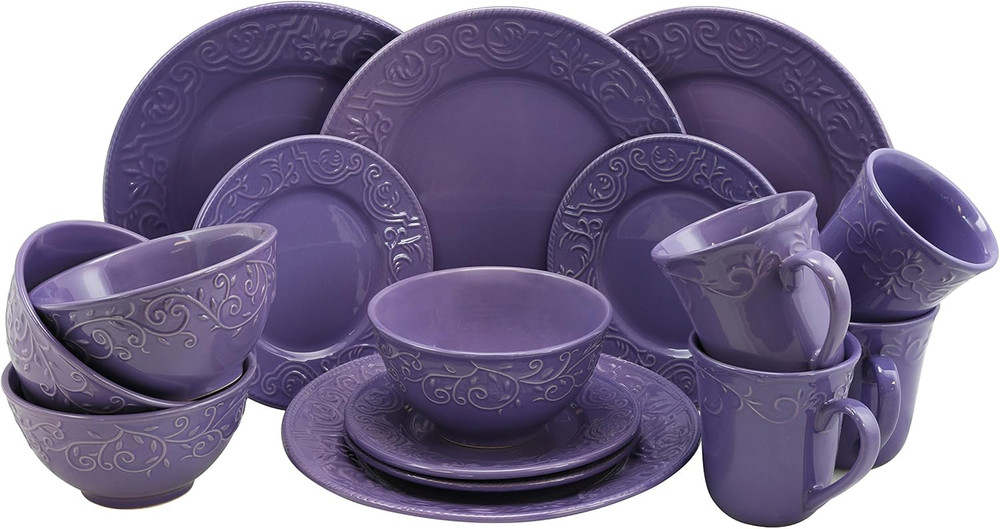 Lilac Fields 16-Piece Dinnerware Set