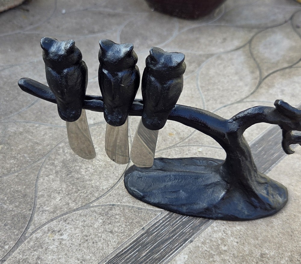 Cast Iron Owl Dip Spreaders