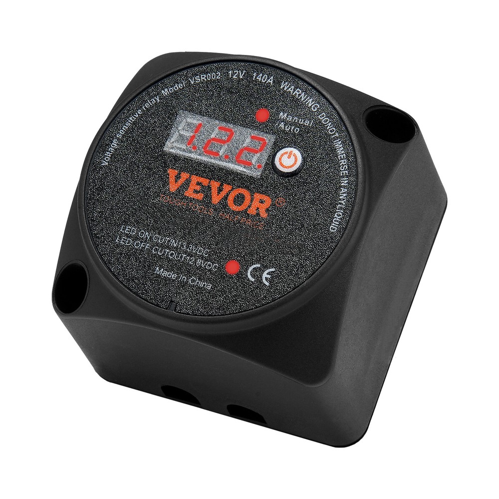 VEVOR Split Charge Relay Kit Voltage Sense Relay 12V 140A Dual Battery Isolator