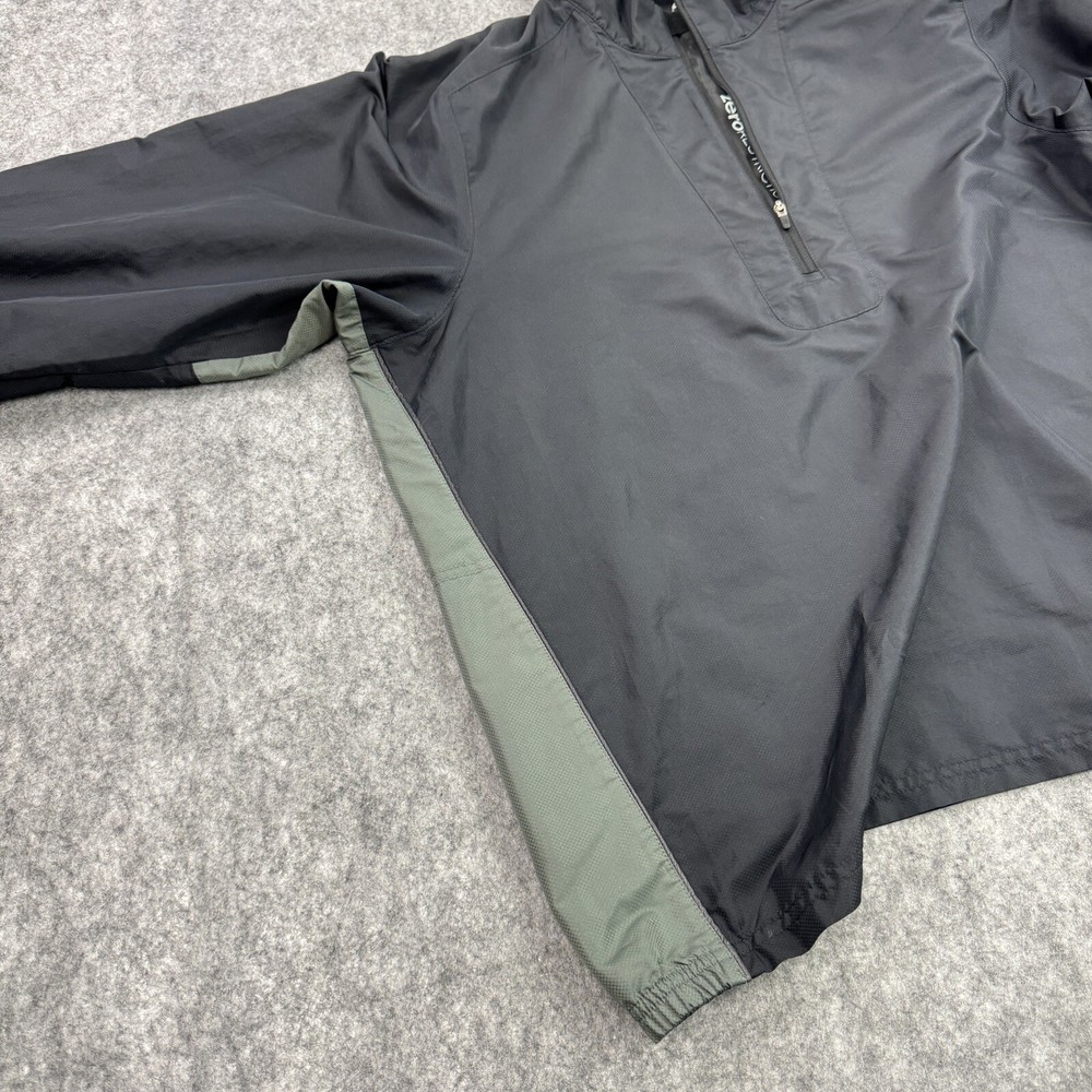 Zero Restriction Mens Jacket Medium Black Golf Tour Series Pullover 1/2 Zip Wind