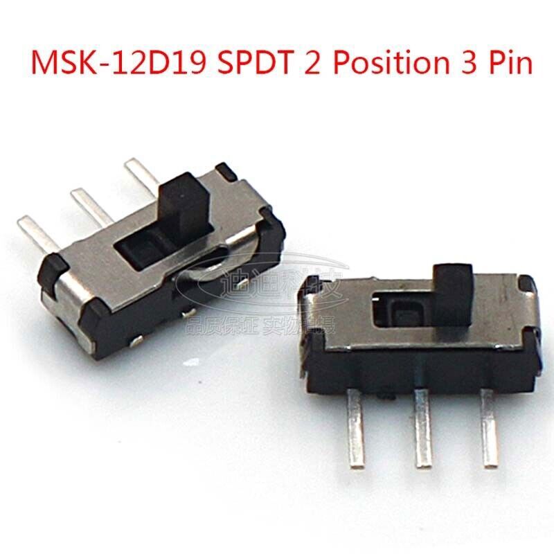 ON-OFF Micro Slide Switch SPDT 2 Position 3 Pin PCB Panel Microswitch SMD Switch